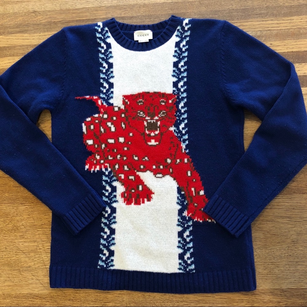 Gucci sweater tiger / leopard kids 12 (women’s XS)